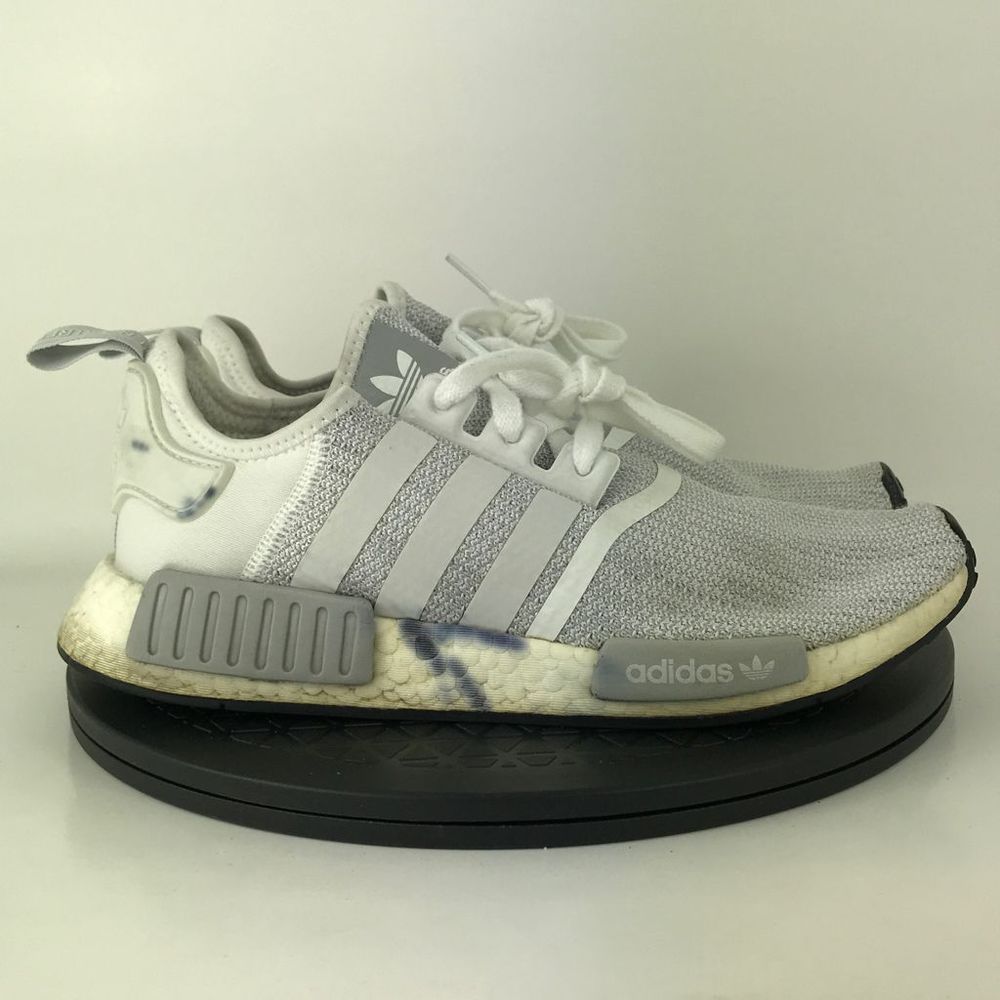 Adidas NMD R1 Blizzard White/Gray Athletic Running Shoes B79759 Men's Size 9 - Picture 4 of 12